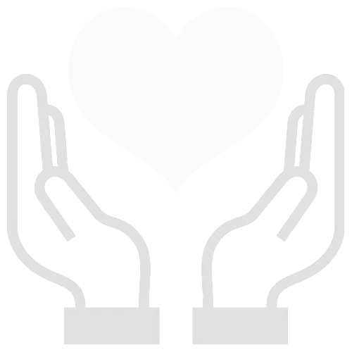 hands around a heart
